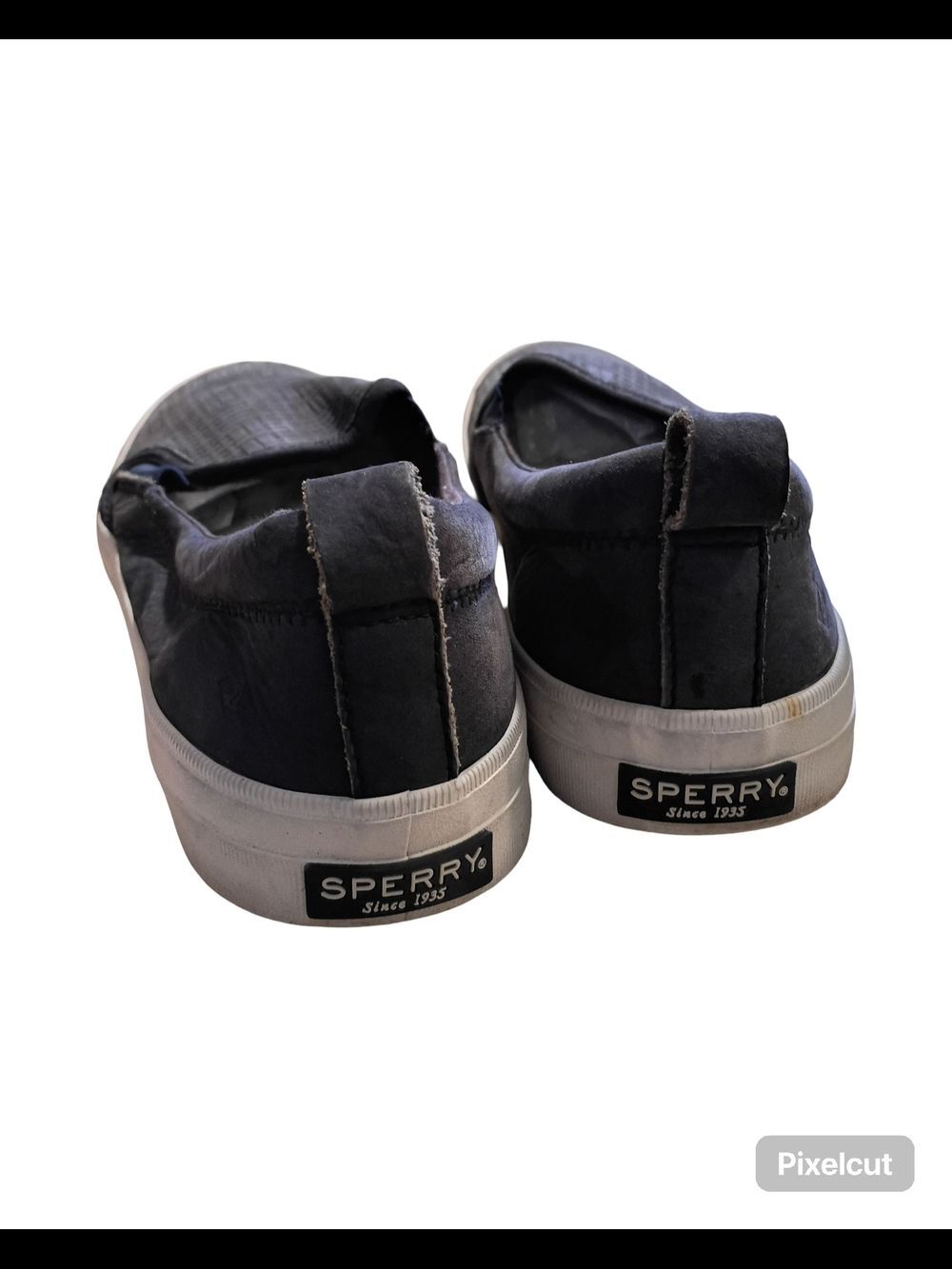 Sperry Crest Twin Gore woven embossed sneakers in navy - Picture 9 of 9